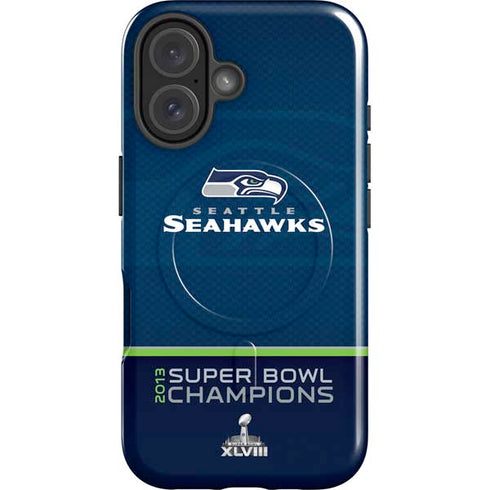 NFL Seattle Seahawks Super Bowl XLVIII iPhone 16 Plus Magsafe Impact Case